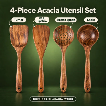 Acacia Wood Utensil Set