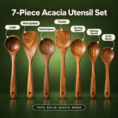 Acacia Wood Utensil Set