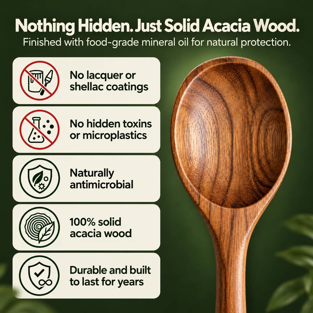 Acacia Wood Utensil Set